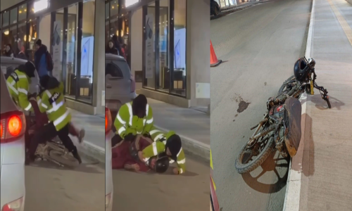 detienen a motociclista que se intento fugar de un control vehicular